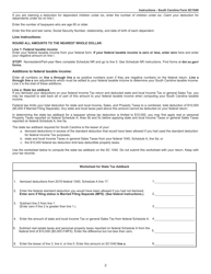 Instructions for Form SC1040 Individual Income Tax Return - South Carolina, Page 2