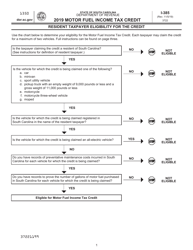 Form I-385 Motor Fuel Income Tax Credit - South Carolina