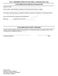 Form PT38 Assessment Freeze for the Elderly &amp; Disabled - South Dakota, Page 2