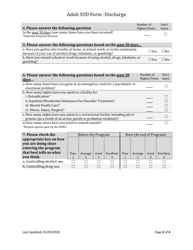 Form BH-11C Adult Substance Use Disorder Discharge Outcome Tool - South Dakota, Page 2