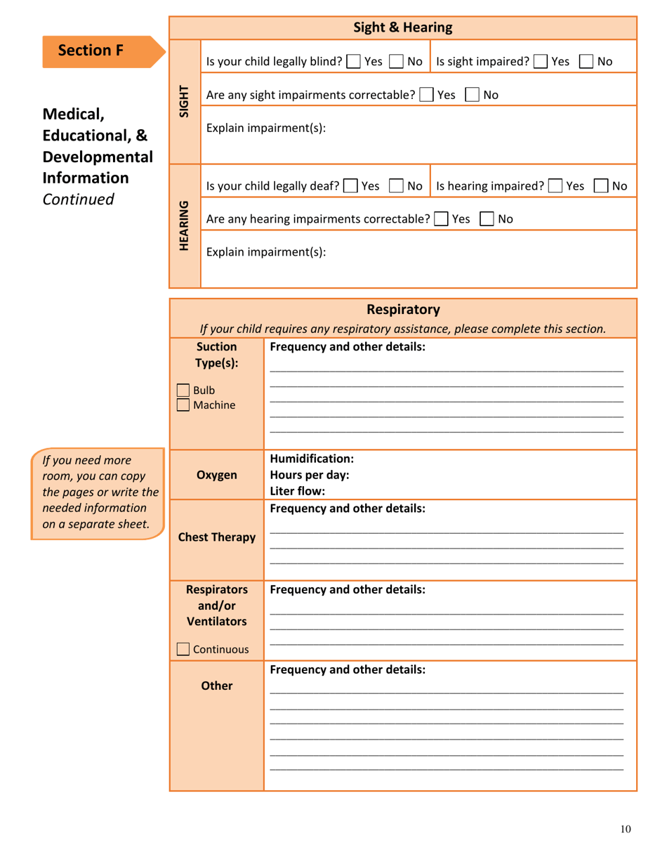 Form DSS-EA-249 Disabled Childrens Program Application - South Dakota, Page 10