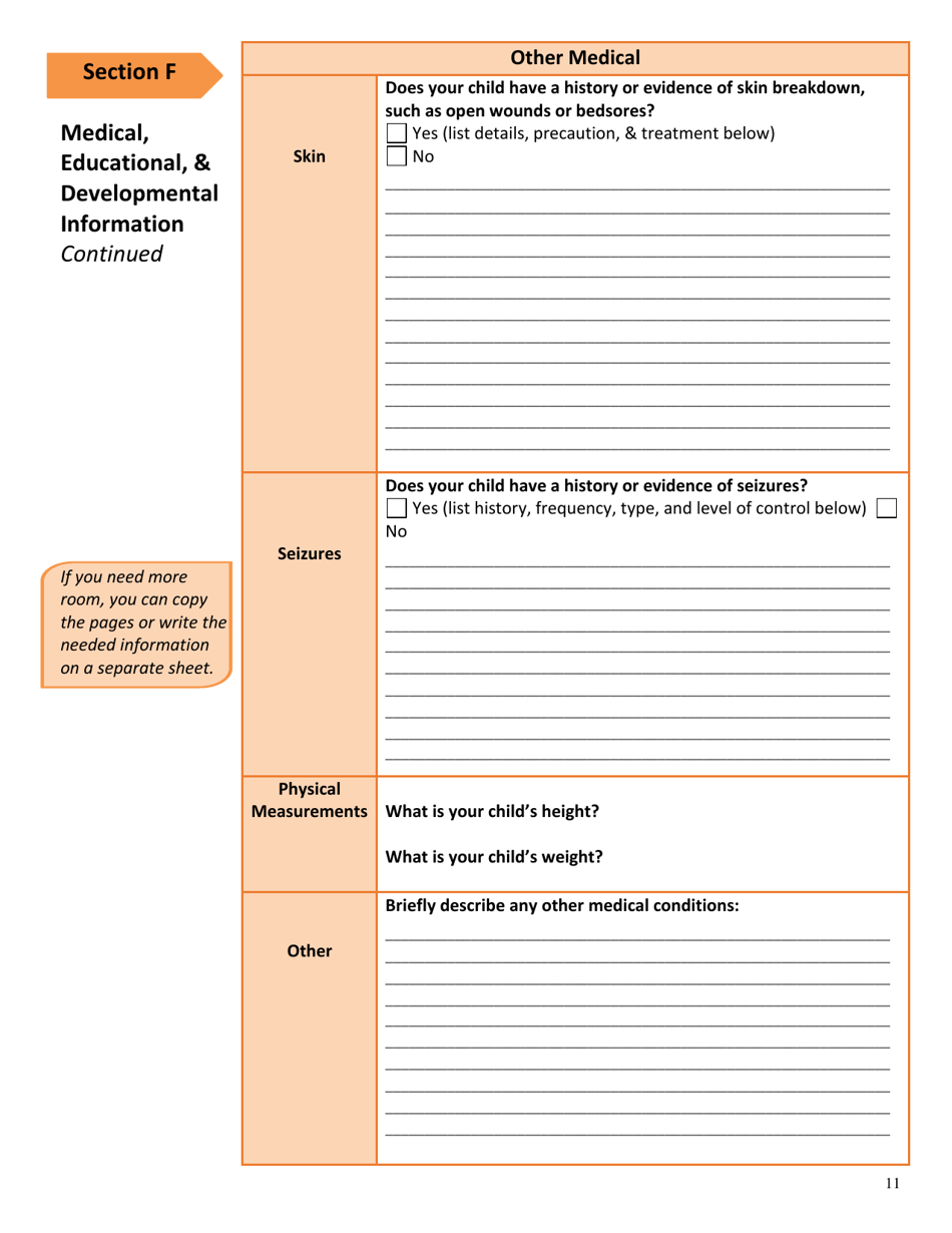 Form DSS-EA-249 Disabled Childrens Program Application - South Dakota, Page 11