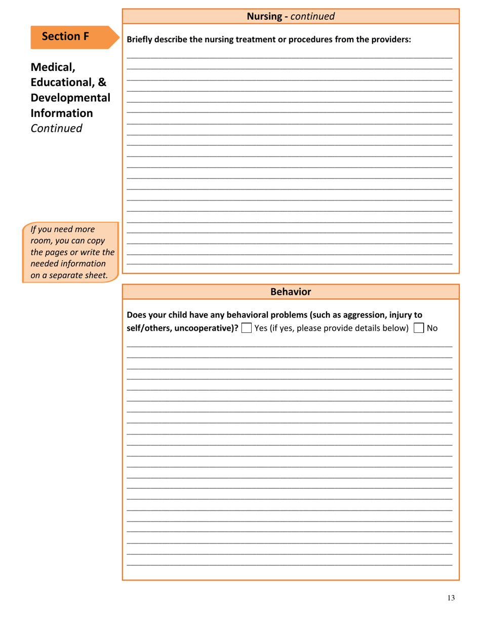 Form DSS-EA-249 Disabled Childrens Program Application - South Dakota, Page 13