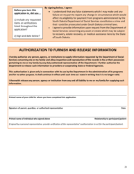 Form DSS-EA-249 Disabled Children&#039;s Program Application - South Dakota, Page 20