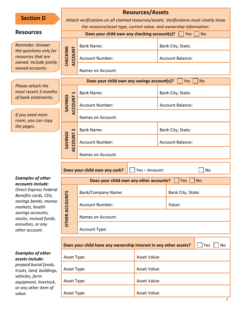 Form DSS-EA-249 Disabled Childrens Program Application - South Dakota, Page 3