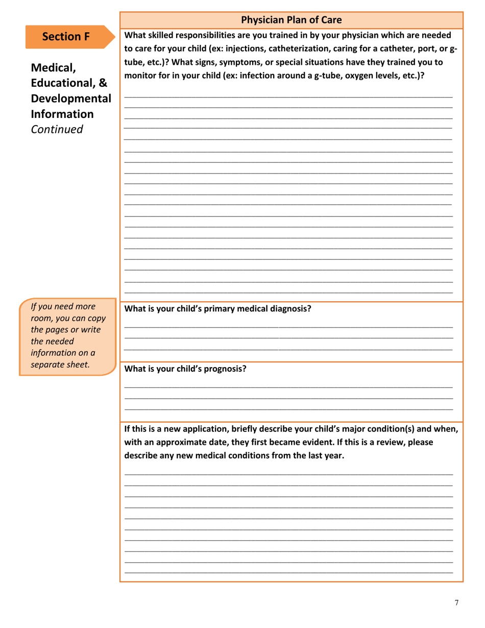 Form DSS-EA-249 Disabled Childrens Program Application - South Dakota, Page 7