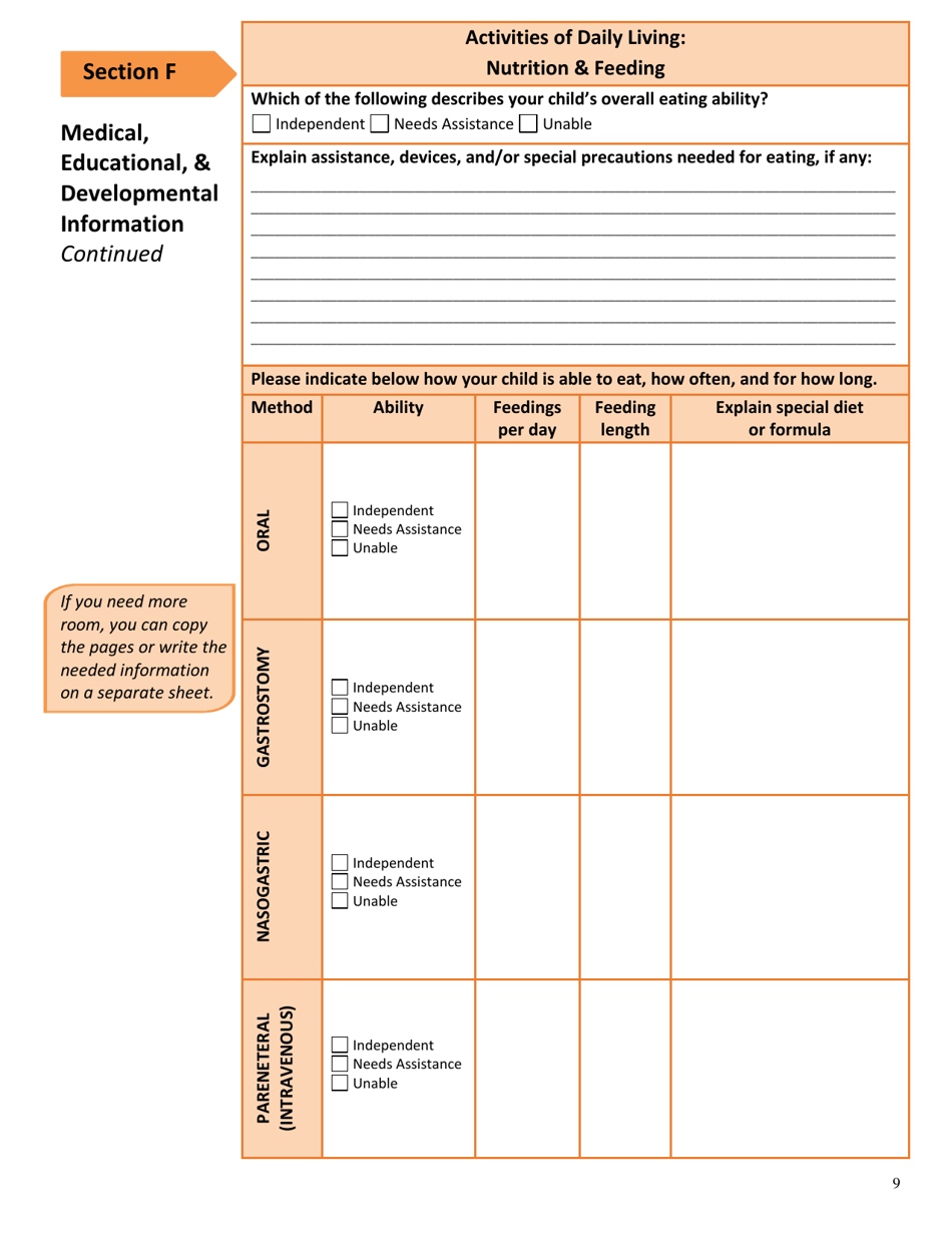 Form DSS-EA-249 Disabled Childrens Program Application - South Dakota, Page 9