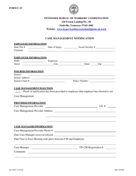 Form C-33 (LB-1023) &quot;Case Management Notification&quot; - Tennessee