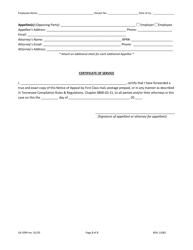 Form LB-1099 Notice of Appeal - Tennessee, Page 2