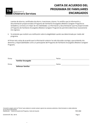 Formulario CS-0619-SP Carta De Acuerdo Del Programa De Familiares Encargados - Tennessee (Spanish), Page 2