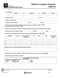 Form CS-1230 Relative Caregiver Program Referral - Tennessee