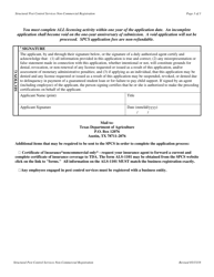 Form SPC-402 Structural Pest Control Services Noncommercial Employer Registration - Texas, Page 3