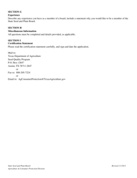 Application for State Seed and Plant Board Member - Texas, Page 7