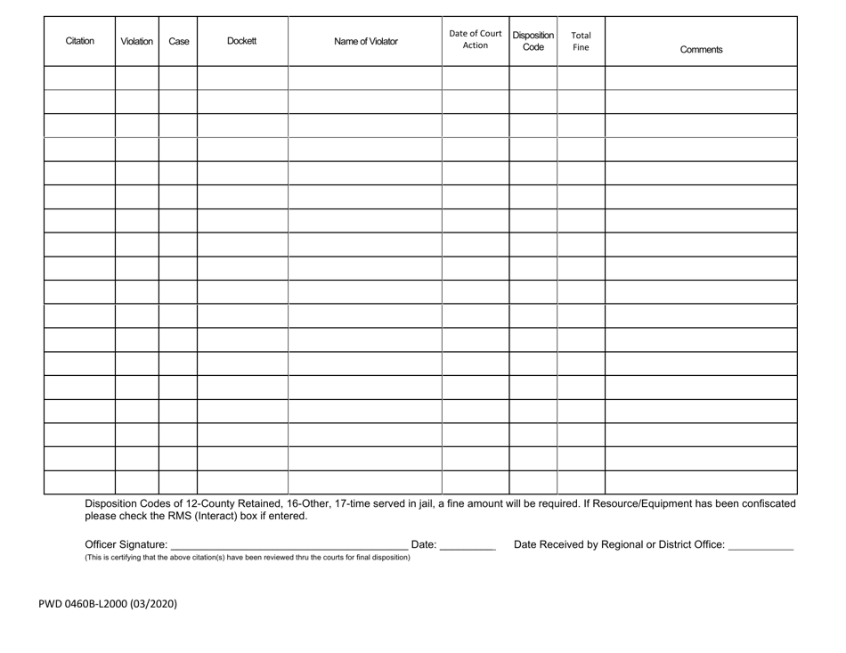 Form PWD-460B - Fill Out, Sign Online and Download Fillable PDF, Texas ...