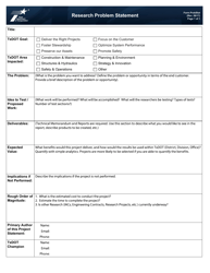 Document preview: Form 2548 Research Problem Statement - Texas