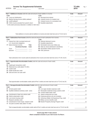 Form TC-40A Schedule A Income Tax Supplemental Schedule - Utah