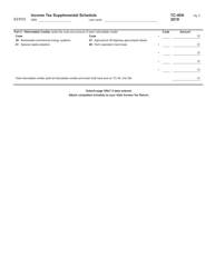 Form TC-40A Schedule A Income Tax Supplemental Schedule - Utah, Page 2