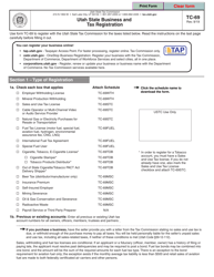 Form TC-69 Utah State Business and Tax Registration - Utah