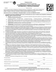 Document preview: Formulario DWS-ESD/WDD114MC-SP Autorizacion De Mycase Para Divulgar Informacion a Terceras Personas - Utah (Spanish)