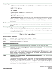 Instructions for Schedule K-1VT-F Vermont Beneficiary Information for Fiduciaries - Vermont, Page 2