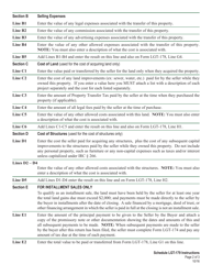 Instructions for Schedule LGT-179 Vermont Land Gains Schedules - Vermont, Page 2