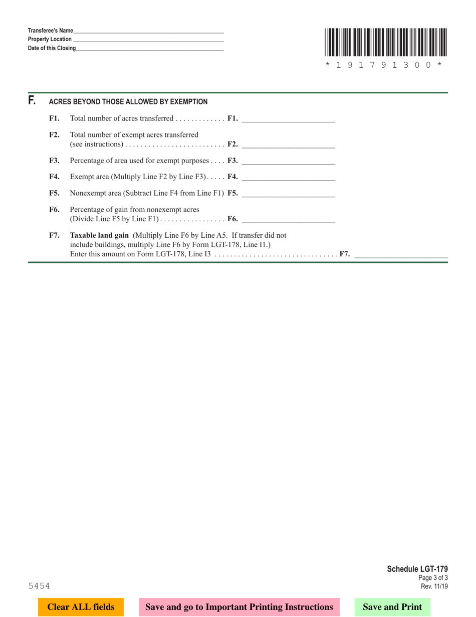 Vermont Vermont Land Gains Schedules - Fill Out, Sign Online and ...