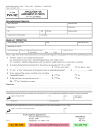 VT Form PVR-322 Application for Assessment of Parcel Under 10 V.s.a. 6306(B) - Vermont, Page 2