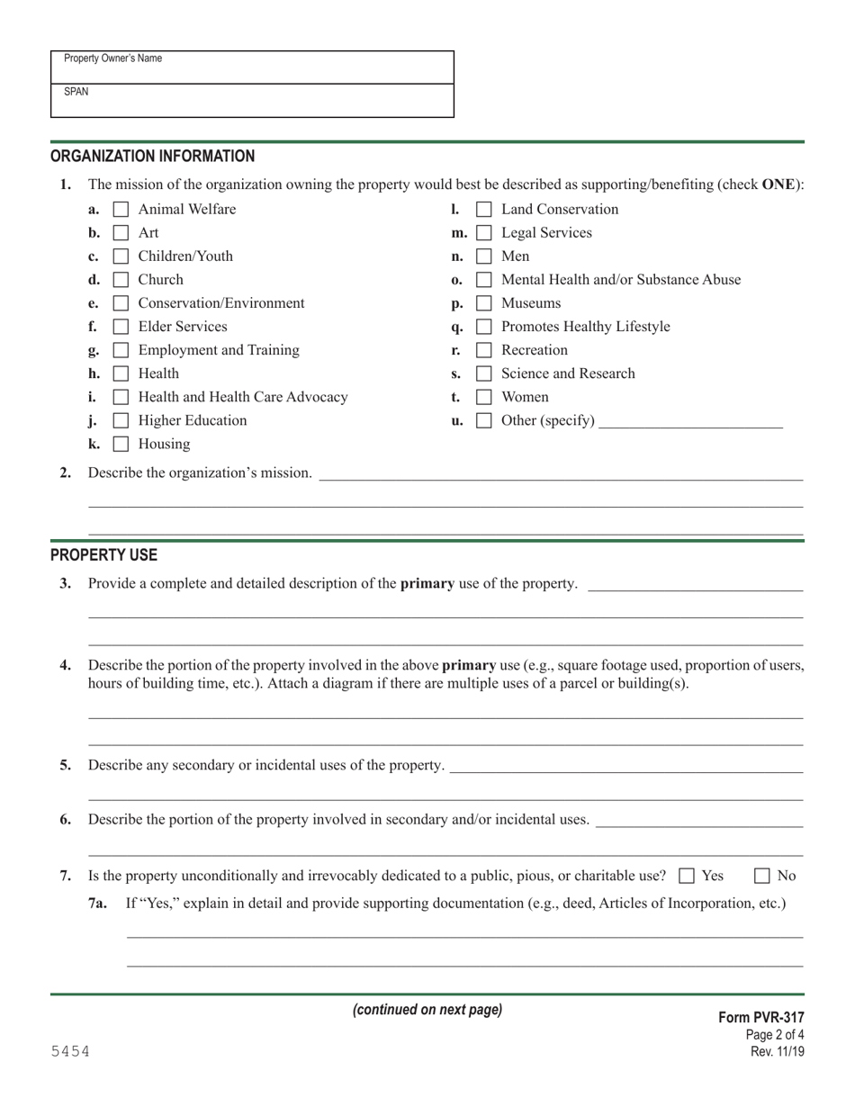 VT Form PVR-317 Vermont Property Tax Public, Pious, or Charitable Exemption - Vermont, Page 4