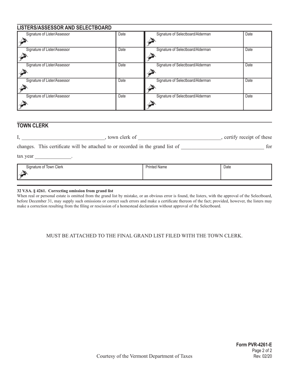 Form Pvr 4261 E Fill Out Sign Online And Download Printable Pdf Vermont Templateroller 2683