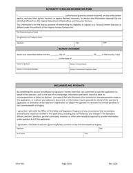 Form 501 Fantasy Contest Operator Initial Registration Application - Virginia, Page 6