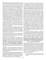 Instructions for Schedule 500CR Credit Computation Schedule for Corporation Returns - Virginia, Page 10