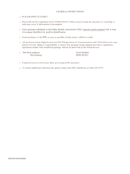 DOH Form 302-018 Bioterrorism Specimen Submission Form - Washington, Page 2