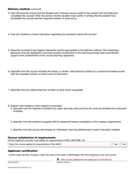 Form BPD-600-002A Home Inspector Distance Education Delivery Method Application - Washington, Page 2