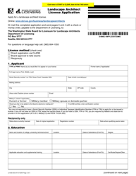 Form LA-656-003 Landscape Architect License Application - Washington, Page 3