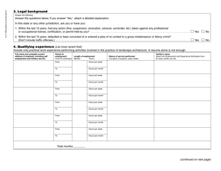 Form LA-656-003 Landscape Architect License Application - Washington, Page 4