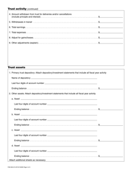 Form FDE-653-013 Prearrangement Funeral Service Contract Trust/Insurance Sales Annual Report - Washington, Page 2