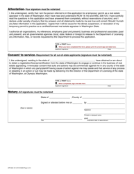 Form APR-622-181 Real Estate Appraiser Temporary Practice Application - Washington, Page 2