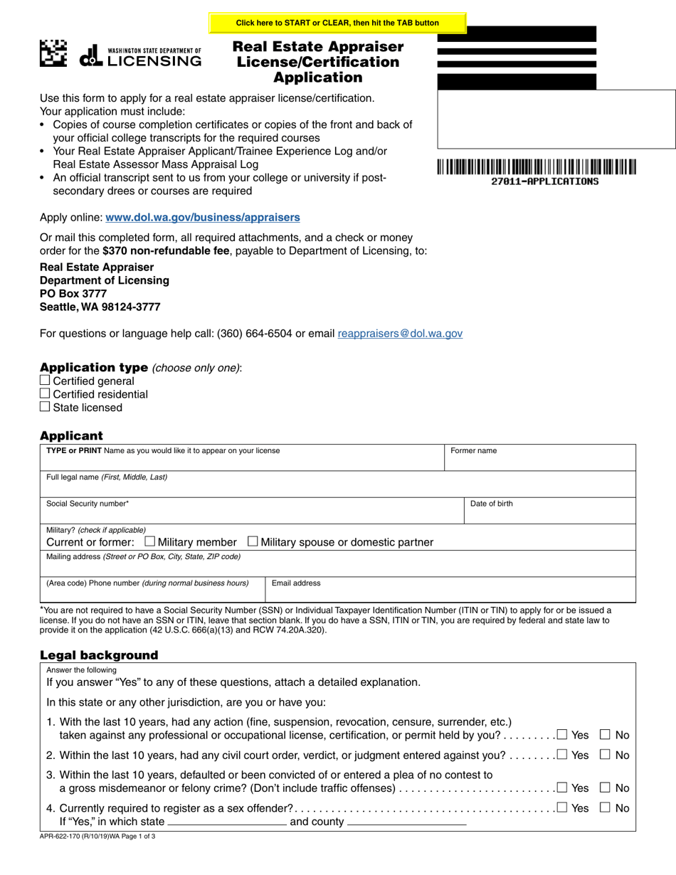 Form APR622170 Download Fillable PDF or Fill Online Real Estate
