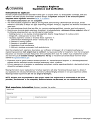 Form ENLS-651-014 Structural Engineer Registration Application - Washington, Page 3
