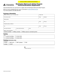 Document preview: Form WMSP-560-039 Washington Motorcycle Safety Program Instructor/Examiner Registration - Washington