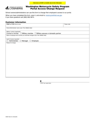 Document preview: Form WMSP-560-041 Washington Motorcycle Safety Program Portal Access Change Request - Washington