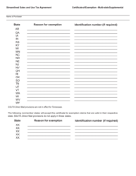 SSTGB Form F0003 Certificate of Exemption (Washington State) - Washington, Page 2