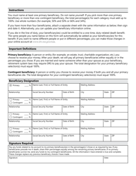 Form DRS MS100 Beneficiary Designation - Washington, Page 2