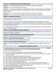 Instructions for DSHS Form 10-410 Adult Family Home License Application - Washington, Page 3