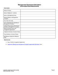 DSHS Form 10-591 Assisted Living Facility License Application - Washington, Page 10