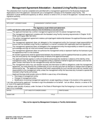 DSHS Form 10-591 Assisted Living Facility License Application - Washington, Page 11
