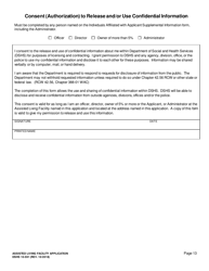 DSHS Form 10-591 Assisted Living Facility License Application - Washington, Page 14