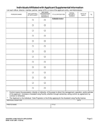 DSHS Form 10-591 Assisted Living Facility License Application - Washington, Page 6