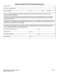 DSHS Form 10-591 Assisted Living Facility License Application - Washington, Page 7