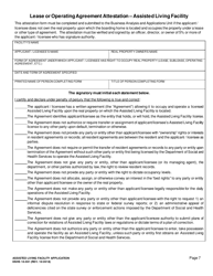 DSHS Form 10-591 Assisted Living Facility License Application - Washington, Page 8